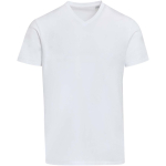 T-shirt unisexe col V manches courtes coton bio 200 g/m² Elevate couleur blanc deuxième vue frontale