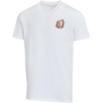 T-shirt unisexe col V manches courtes coton bio 200 g/m² Elevate couleur blanc vue impression sérigraphique