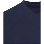 T-shirt unisexe col V manches courtes coton bio 200 g/m² Elevate couleur bleu marine vue détail 1