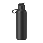 Gourde en inox recyclé avec paille 710 ml Ocean Bottle couleur noir deuxième vue arrière