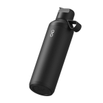 Gourde en inox recyclé avec paille 710 ml Ocean Bottle couleur noir troisième vue