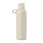 Gourde en inox recyclé avec paille 710 ml Ocean Bottle couleur sable deuxième vue arrière