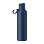Gourde en inox recyclé avec paille 710 ml Ocean Bottle couleur bleu marine deuxième vue arrière