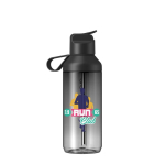 Gourde transparente paille et clapet 710 ml Ocean Bottle couleur noir