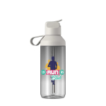 Gourde transparente paille et clapet 710 ml Ocean Bottle couleur gris clair