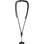 Cordon pour smartphone avec pièce centrale personnalisable couleur noir deuxième vue
