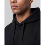Sweat à capuche oversize coton éco 280 g/m² Elevate couleur noir vue détail 1