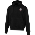 Sweat à capuche oversize coton éco 280 g/m² Elevate couleur noir vue impression sérigraphique