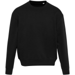 Sweat oversize col rond en coton bio 280 g/m² Elevate couleur noir deuxième vue frontale