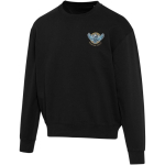 Sweat oversize col rond en coton bio 280 g/m² Elevate couleur noir vue impression sérigraphique