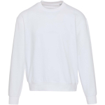 Sweat oversize col rond en coton bio 280 g/m² Elevate couleur blanc deuxième vue frontale