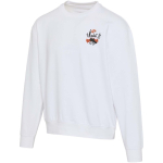 Sweat oversize col rond en coton bio 280 g/m² Elevate couleur blanc vue impression sérigraphique