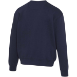 Sweat oversize col rond en coton bio 280 g/m² Elevate couleur bleu marine troisième vue arrière