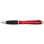 Stylo plastique recyclé grip doux encre noire couleur rouge