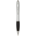 Stylo plastique recyclé à clic grip doux encre noire couleur noir