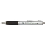 Stylo plastique recyclé à clic grip doux encre noire couleur noir
