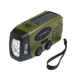 Radio d’urgence avec recharge solaire et dynamo 1 200 mAh avec zone d'impression