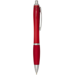 Radio d’urgence portable solaire et dynamo 1 200 mAh couleur rouge deuxième vue latérale