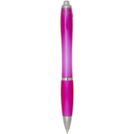 Radio d’urgence portable solaire et dynamo 1 200 mAh couleur rose deuxième vue arrière