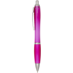 Radio d’urgence portable solaire et dynamo 1 200 mAh couleur rose vue latérale