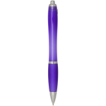 Radio d’urgence portable solaire et dynamo 1 200 mAh couleur mauve deuxième vue arrière