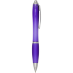 Radio d’urgence portable solaire et dynamo 1 200 mAh couleur mauve deuxième vue latérale