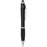 Stylo rotatif avec stylet et grip doux encre bleue couleur noir deuxième vue latérale