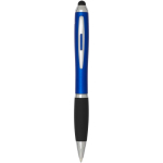 Stylo rotatif avec stylet et grip doux encre bleue couleur bleu roi