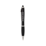 Stylo rotatif avec stylet et grip doux encre noire avec zone d'impression