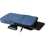 Étui bouteille déperlant avec fermeture zippée et velcro couleur bleu bondi deuxième vue