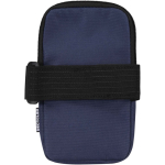 Étui bouteille déperlant avec fermeture zippée et velcro couleur bleu marine deuxième vue arrière