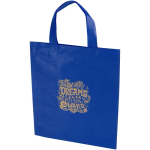 Mini sac recyclé non tissé thermosoudé capacité 3 L couleur bleu roi vue impression sérigraphique
