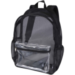 Sac à dos recyclé transparent avec poche avant 18 L couleur noir