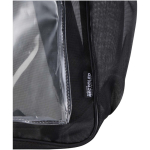 Sac à dos recyclé transparent avec poche avant 18 L couleur noir vue détail 1