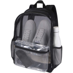 Sac à dos recyclé transparent avec poche avant 18 L couleur noir deuxième vue