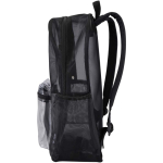 Sac à dos recyclé transparent avec poche avant 18 L couleur noir vue latérale