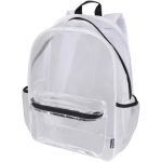 Sac à dos recyclé transparent avec poche avant 18 L couleur blanc