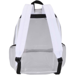 Sac à dos recyclé transparent avec poche avant 18 L couleur blanc deuxième vue arrière