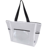 Sac cabas recyclé en maille transparente zippée 23 L couleur blanc