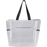 Sac cabas recyclé en maille transparente zippée 23 L couleur blanc deuxième vue arrière