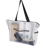 Sac cabas recyclé en maille transparente zippée 23 L couleur blanc deuxième vue