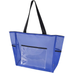 Sac cabas recyclé en maille transparente zippée 23 L couleur bleu roi