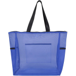 Sac cabas recyclé en maille transparente zippée 23 L couleur bleu roi deuxième vue arrière