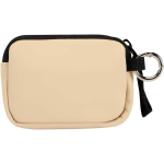 Portefeuille en cuir synthétique recyclé zippé avec anneau couleur marron deuxième vue arrière