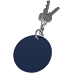Porte-clés rond en cuir synthétique recyclé avec anneau deuxième vue