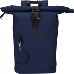 Porte-clés rond en cuir synthétique recyclé avec anneau troisième vue