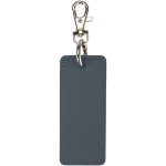 Porte-clés rectangulaire cuir synthétique recyclé avec anneau couleur bleu bondi deuxième vue arrière