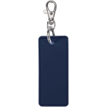 Porte-clés rectangulaire cuir synthétique recyclé avec anneau deuxième vue frontale