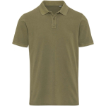 Polo homme manches courtes piqué prélavé 200 g/m² Elevate couleur vert foncé deuxième vue frontale