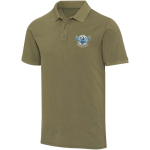 Polo homme manches courtes piqué prélavé 200 g/m² Elevate couleur vert foncé vue impression sérigraphique
